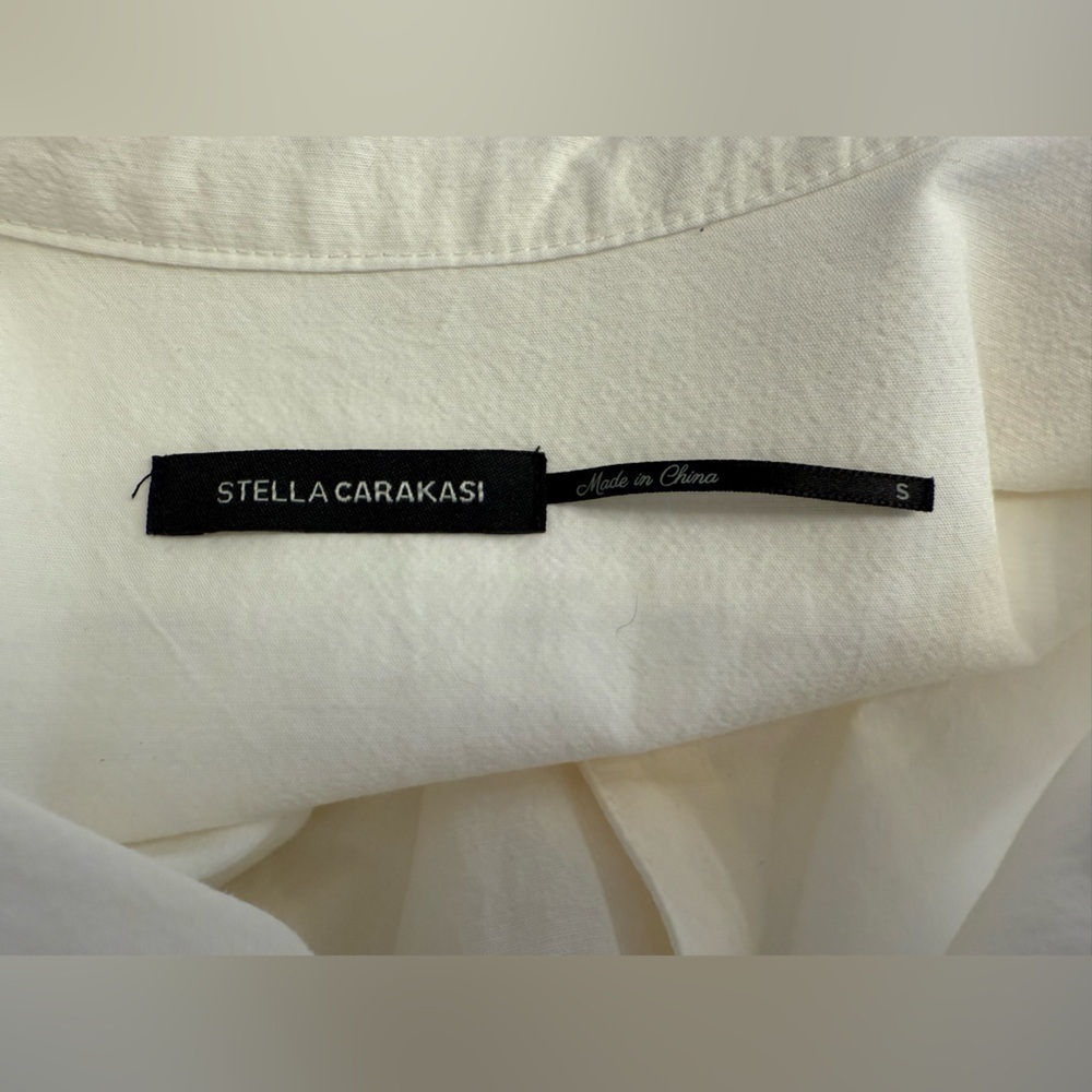 Stella Caraski Women's 3/4 Sleeve Poplin Jersey Shirt Tunic Size Small - Picture 7 of 9